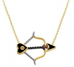 14K Gold Eros's Arrow Necklace - Nusrettaki