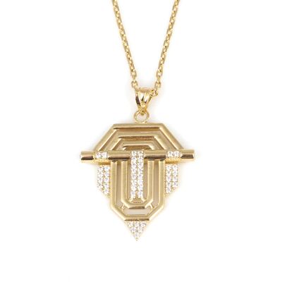 14 Ayar Altın Geometrik Kolye - 2