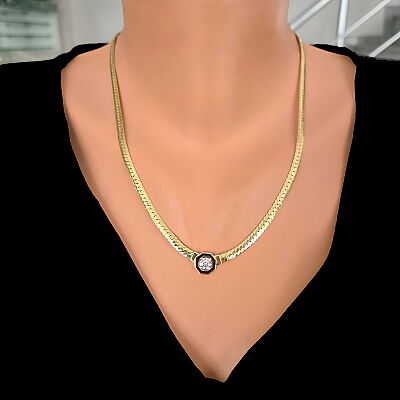 14 Ayar Altın Gurmet Taşlı Zincir Kolye - 1