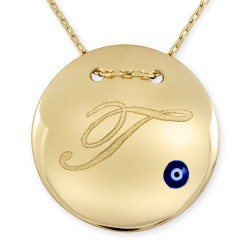 14K Gold Letter Necklace - Nusrettaki