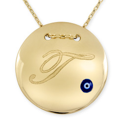 14K Gold Letter Necklace - Nusrettaki (1)