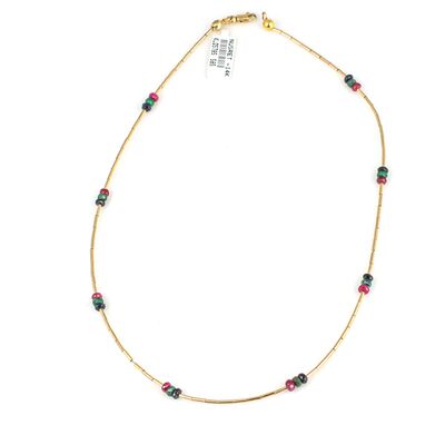 14 Ayar Altın Has Taşlı Şarnel Dizi Kolye - 2