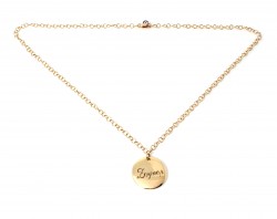 14K Gold Name & Handmade Chain Necklace - Nusrettaki (1)