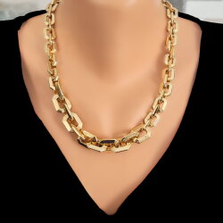 14 Ayar Altın Kalın Zincir Kolye - Nusrettaki