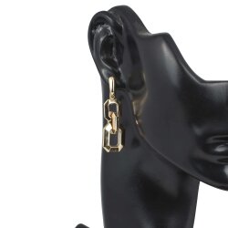 14 Ayar Altın Kalın Zincir Model Küpe - 3