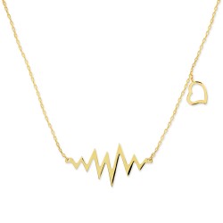 Nusrettaki - Gold Heart Beat Necklace