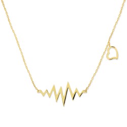 Nusrettaki - Gold Heart Beat Necklace