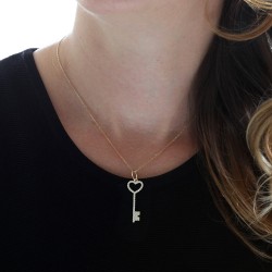 Nusrettaki - 14K Gold Loving Key Necklace