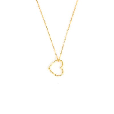 14 Ayar Altın Kalpli Kolye - 1