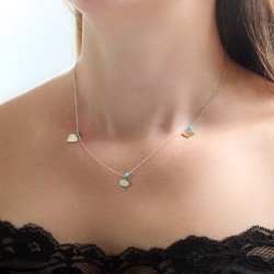 14K Gold Tiny Heart Necklace - Nusrettaki