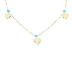 14K Gold Tiny Heart Necklace - Nusrettaki (1)