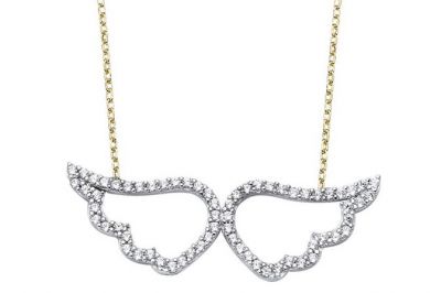 14 Ayar Altın Kanat Kolye - 1