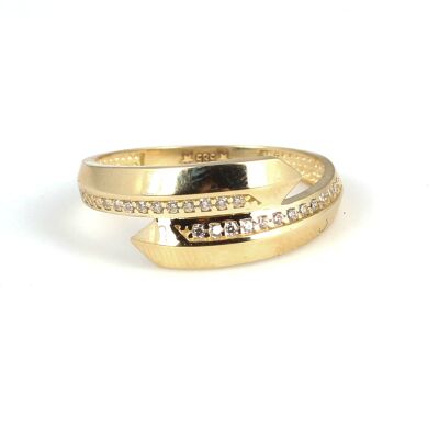 14 Ayar Altın Kavuşma Taşlı Yüzük - 2