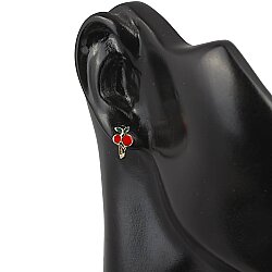 14 Ayar Altın Kiraz Model Çocuk Küpesi - 3