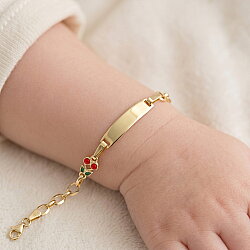 14 Ayar Altın Kiraz Model Zincir Çocuk Bilekliği - Nusrettaki (1)