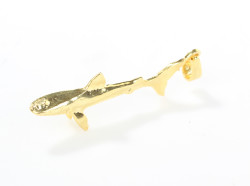 14 Ayar Altın Köpek Balığı Kolye Ucu - Thumbnail