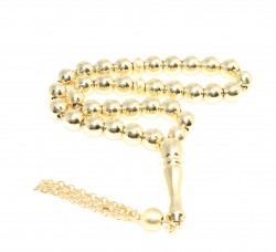 14K Gold Prayer Beads, Sphere Cut - Nusrettaki