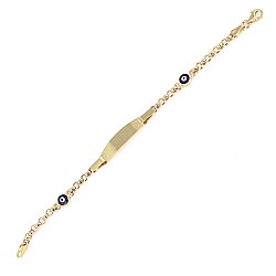 14 Ayar Altın Lacivert Göz Boncuğu Çocuk Bilekliği - 3