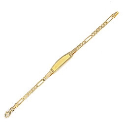 14 Ayar Altın Mat Düz Plaka Çocuk Bilekliği - Nusrettaki (1)