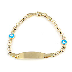 14 Ayar Altın Mavi Göz Boncuğu Çocuk Bilekliği - Nusrettaki