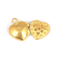 14 Ayar Altın Minik Açılır Kalp Kolye Ucu - 3