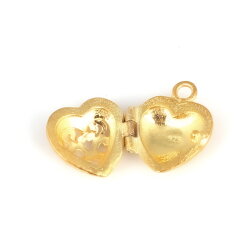 14 Ayar Altın Minik Açılır Kalp Kolye Ucu - Nusrettaki (1)