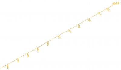 14 Ayar Altın Minik Çubuk Modeli Halhal