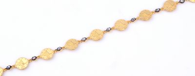 14K Gold Bracelet with Tiny Ottoman Coins - 2