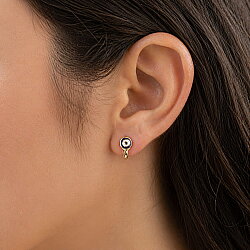 14 Ayar Altın Nazar Boncuğu Çocuk Küpesi - Nusrettaki (1)