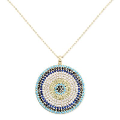 Altın Nazar Boncuklu Kolye - 2