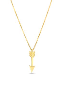 14 Ayar Altın Ok Kolye - 2