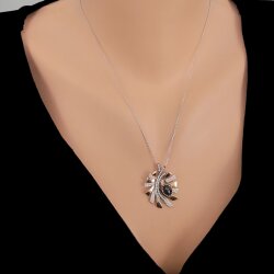 14 Ayar Altın Oniks Ve Zirkon Taşlı Anka Kuşu Kolye - Nusrettaki