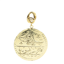 14 Ayar Altın Osmanlı Tuğralı Madalyon Kolye Ucu - Nusrettaki (1)