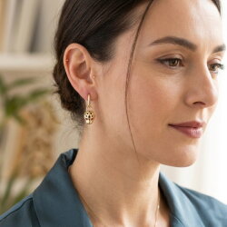 14 Ayar Altın Panter Model Küpe - Nusrettaki