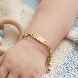 14 Ayar Altın Papatya Çocuk Bilekliği - Nusrettaki (1)