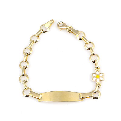 14 Ayar Altın Papatya Çocuk Bilekliği - 1