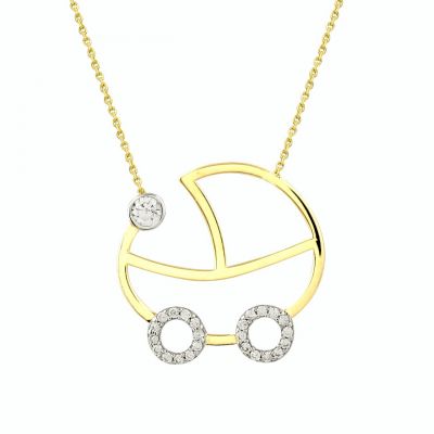 14 Ayar Altın Puset Kolye - 1