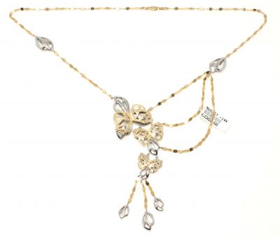 14K Gold Quadric Butterfly Necklace - 4