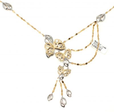 14K Gold Quadric Butterfly Necklace - 2