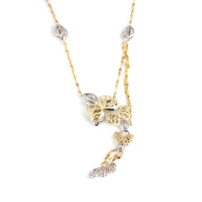14K Gold Quadric Butterfly Necklace - 5