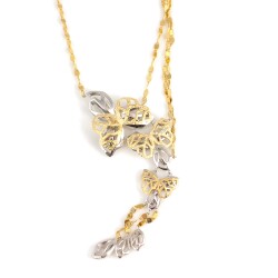14K Gold Quadric Butterfly Necklace - 6
