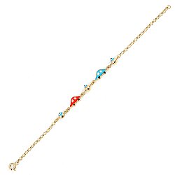 14 Ayar Altın Renkli Arabalar Model Zincir Çocuk Bilekliği - 3