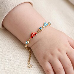 14 Ayar Altın Renkli Arabalar Model Zincir Çocuk Bilekliği - Nusrettaki (1)