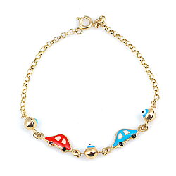 14 Ayar Altın Renkli Arabalar Model Zincir Çocuk Bilekliği - Nusrettaki