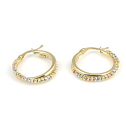 14 Ayar Altın Renkli Dorika Toplu Halka Küpe - Nusrettaki