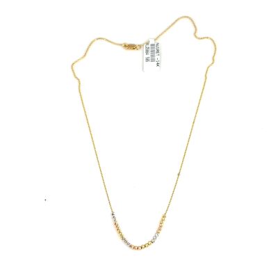 14 Ayar Altın Renkli Dorika Toplu Zarif Kolye - 3