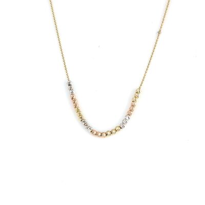 14 Ayar Altın Renkli Dorika Toplu Zarif Kolye - 2