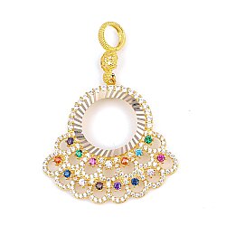 14 Ayar Altın Renkli Taşlı Çerçeve Kolye Ucu, Küçük - Nusrettaki