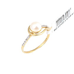 14 Ayar Altın Sarmaşık İnci Küpe - Nusrettaki (1)