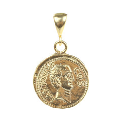14 Ayar Altın Sezar Figür Madalyon Kolye Ucu - Nusrettaki (1)